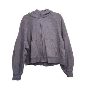 Lululemon Scuba Oversized Full-Zip Hoodie Heathered Nightfall Womens Size XL/XXL